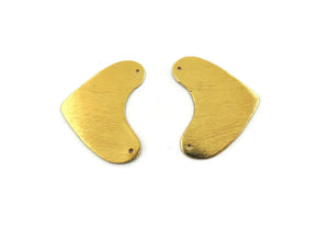 2 PCS Golden Heart Charm Pendant  24k Gold Plated -  Heart  Charm Pendant 41mmx25mm GPC576 - Tucson Beads