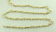 50 Feet  Glass Manmade Pearl Rosary Style Beaded Chain - BULK Wholesale Glass Pearl Beads Wire Wrapped 24k Gold Plated Chain BDG032 - Tucson Beads
