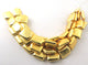 2 Strand Arrow Rectangle Scratch Bar Beads  24K Gold Plated on Copper - Rectangle Hexagon Scratch Bar Beads 22x17mm 8inch Strands GPC439 - Tucson Beads