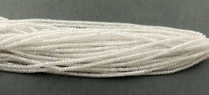 5 Strands White Zircon Faceted Rondelles- Finest Quality Zircon Rondelles Beads 3mm 16 inch strand RB029 - Tucson Beads