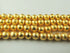 2 Strands Copper Round Balls  24K Gold Plated on Copper - Round Brush finish Balls Beads 10mm GPC465
