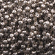 5 Feet Silver Pyrite 3mm-3.5mm Black Wire Rosary Beaded Chain - Beads wire wrapped chain SC206 - Tucson Beads