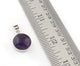 1 Pc Genuine and Rare Amethyst Round Pendant - 925 Sterling Silver - Gemstone Pendant 22mm-17mm SJ24 - Tucson Beads