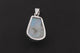 1 Pc Genuine and Rare White Rainbow Moonstone Pendant - 925 Sterling Silver - Gemstone Pendant 29mm-17mm SJ36 - Tucson Beads