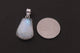 1 Pc Genuine and Rare White Rainbow Moonstone Pendant - 925 Sterling Silver - Gemstone Pendant 29mm-17mm SJ36 - Tucson Beads