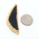 1 Pcs Black  Druzy Assorted Pendant 24k Gold Plated Electroplated Single Bail Pendant/Double Bail Connector 81mmx26mm-53mmx24mm DRZ084 - Tucson Beads