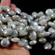 1 Strand Shaded Grey/ Blue Silverite Faceted Briolettes - Heart Shape Beads -12mm-14mm 8 Inches - Tucson Beads