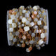 5 Feet Multi Moonstone Cubes 8mm-9mm Beaded Chain - Moonstone Cubes Wire Wrapped 24k Gold Plated Chain  SC018 - Tucson Beads