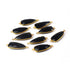 9 PCS Black Onyx  Faceted Dagger Shape Pendant, 24k Gold  Plated  Faceted  Pendant 30mmx13mm  PC452