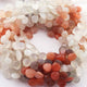 1 Strand Multi Moonstone Faceted Briolettes - Heart Shape Beads 8mmx8mm-8mmx7mm 10 Inches BR034 - Tucson Beads