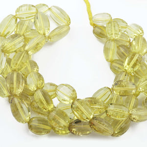 1 strand Lemon Quartz Faceted Oval Shape Briolettes  7x6mm-15x11mm  16 inches BR3108 - Tucson Beads