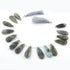 1 Strands Grey Jasper Chalcedony Smooth Pear Briolettes - Pear Shape Beads 13x30mm-27x10mm 8.5 Inch BR3141