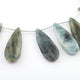 1 Strands Grey Jasper Chalcedony Smooth Pear Briolettes - Pear Shape Beads 13x30mm-27x10mm 8.5 Inch BR3141 - Tucson Beads