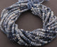 2 Strands Bolder Opal Faceted Round Beads Blue Oregon Rondelles  4-5mm 14.3 Inches BR3110 - Tucson Beads