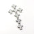10 Pcs Mystic White  Druzy Cross Charm Pendant Oxidized Silver Plated Pendant 21mmx13mm PC013 - Tucson Beads