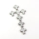 10 Pcs Mystic White  Druzy Cross Charm Pendant Oxidized Silver Plated Pendant 21mmx13mm PC013 - Tucson Beads