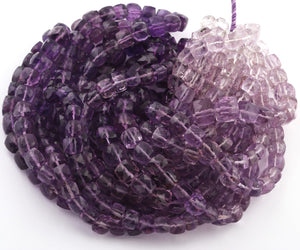 1 strand Shaded  Pink Amethyst Box Beads Cube Shape FULL Strand 6-6mm 16 inches BR3101 - Tucson Beads