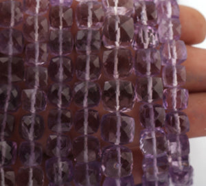 1 strand Shaded  Pink Amethyst Box Beads Cube Shape FULL Strand 6-6mm 16 inches BR3101 - Tucson Beads