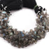 1 Long Strand AAA Quality Labradorite Faceted Pear Briolettes - Pear Beads 6mmx7mm-11mmx6mm 8.5 inches br014