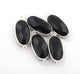 5 Pcs Black Onyx Faceted 925 Sterling Vermeil Connector Oval Shape 27mmx11mm SS218  - Tucson Beads
