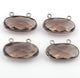 5 Pcs Smoky Quartz Oxidized Sterling Silver Faceted Oval Double Bail Pendant - Gemstone 21mmx13mm SS222 - Tucson Beads