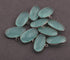 5 Pcs Aqua Chalcedony 925 Oxidized Sterling Silver Faceted Oval Shape Singal Bail Pendant - Gemstone 21mmx14mm SS233