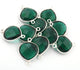 5 Pcs Green onyx 925 Sterling Silver Faceted Heart  Shape Conncetor - Gemstone 21mmx13mm- 19mmx13mm SS239 - Tucson Beads
