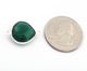 5 Pcs Green onyx 925 Sterling Silver Faceted Heart  Shape Conncetor - Gemstone 21mmx13mm- 19mmx13mm SS239 - Tucson Beads