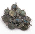 6 Pcs Labradorite Faceted Assorted Shape Connector - Oxidized Sterilng Silver 19mmx10mm-23mmx14mm SS246