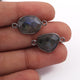 5 Pcs Labradorite Faceted Assorted Shape Connector - Oxidized Sterilng Silver 19mmx10mm-23mmx14mm SS246 - Tucson Beads