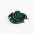 5 Pcs Green Onyx Oxidized Sterling Silver Pear Drop Connector/ Pendant - 18mmx11mm-21mmx11mm SS901