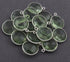 9 Pcs Green Amethyst 925 Sterling Silver Faceted Round singal Bail Pendant - Gemstone 18mmx15mm SS310