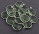 5 Pcs Green Amethyst 925 Sterling Silver Faceted Round singal Bail Pendant - Gemstone 18mmx15mm SS310 - Tucson Beads