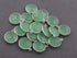 5 Pcs Green Chalcedony 925 Sterling Silver Faceted Round Pendant/connector - Gemstone 18mmx15mm SS314
