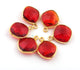 5 Pcs Red Hydro 925 Sterling Silver Faceted Cushion Singal Bail Pendant - Gemstone 13mmx10mm-16mmx11mm SS301 - Tucson Beads
