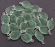 5 Pcs Green Chalcedony 925 Sterling Silver Faceted  Pear Shape Dubble Baill Connector -Gemstone Connector  22mmx9mm SS436 - Tucson Beads