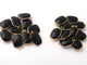 5 Pcs Black Onyx 925 Sterling Vermeil Faceted Rectangle Shape Singal Bail Pendant, Connector -Gemstone Pendant 24mmx15mm SS381 - Tucson Beads