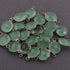 10 Pcs Green Chalcedony Oxidized Sterling Silver Faceted Round Shape Connector- Gemstone 14mmx11mm SS427