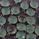 5 Pcs Green Chalcedony Oxidized Sterling Silver Faceted Round Shape Connector- Gemstone 14mmx11mm SS427 - Tucson Beads