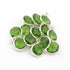 4 Pcs Peridot 925 Sterling Silver Faceted  Heart Shape Pendant -Gemstone  12mmx10mm-15mmx11mm SS463