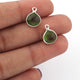 9 Pcs Peridot 925 Sterling Silver Faceted  Heart Shape Pendant -Gemstone  12mmx10mm-15mmx11mm SS463 - Tucson Beads