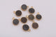 9 Pcs Mystic Brown  Druzzy  925 Sterling Vermeil Faceted Single Bail Pendant -Gemstone  12mmx9mm-12mmx9mm-SS494 - Tucson Beads