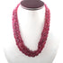 505ct. 3 Strands Of Genuine Ruby Necklace - Smooth Oval Beads - Rare & Natural Ruby Necklace - Stunning Elegant Necklace - BRU4089