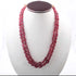 630ct. 2 Strands Of Genuine Ruby Necklace - Smooth Oval Beads - Rare & Natural Ruby Necklace - Stunning Elegant Necklace - BRU4370