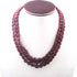 625ct. 3 Strands Of Genuine Ruby Necklace - Smooth Oval Beads - Rare & Natural Ruby Necklace - Stunning Elegant Necklace - BR3701