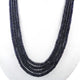 745ct. 5 Strands Of Genuine Blue Thai Sapphire Necklace - Smooth Rondelle Beads - Rare & Natural Blue Sapphire Necklace - Stunning Elegant Necklace - BR1370 - Tucson Beads