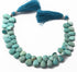 1 Strand Natural Sleeping Beauty Turquoise Smooth Pear Shape  Briolettes - 8mmx5mm-14mmx9mm 8 Inches BR112