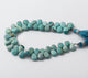 1 Strand Natural Turquoise Smooth Pear Drop Briolettes - 8mmx5mm-14mmx9mm 8 Inches BR112 - Tucson Beads