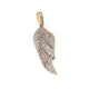 1 Pc Natural Pave Diamond Wings Charm Pendant  925 Sterling Silver / Vermeil 35mmx12m PDC109 - Tucson Beads