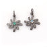 1 Pc Pave Diamond Emerald Ethiopian Opal Flower Charm 925 Sterling Silver Pendant - Flower Pendant 19mmx14mm PDC654